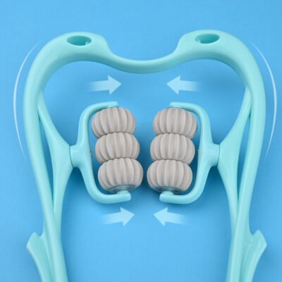 مدلك يدوي متعدد الوظائف بست عجلات للرقبة