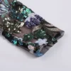 فستان سهرة طويل جديد مثير بدون حمالات مزين بالترتر الزهري